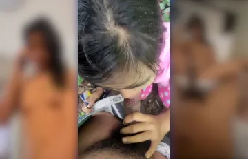 ဘေးအိမ်ကသမီးလေးကို လူလစ်တုန်းလီးစုပ်ခိုင်းလိုက်တယ်